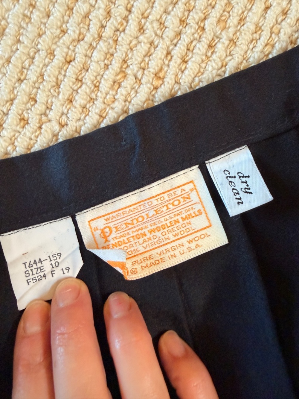 Black Pleated Pendleton Skirt - Picture 7 of 8